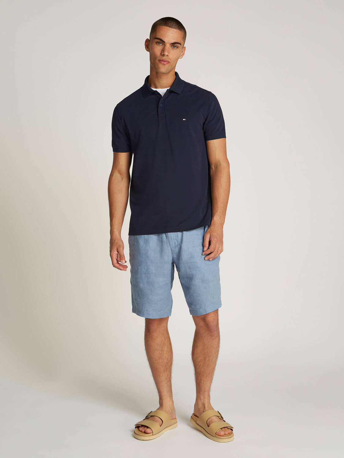 Поло Tommy Hilfiger Regular Fit, темно-синий — фото 2
