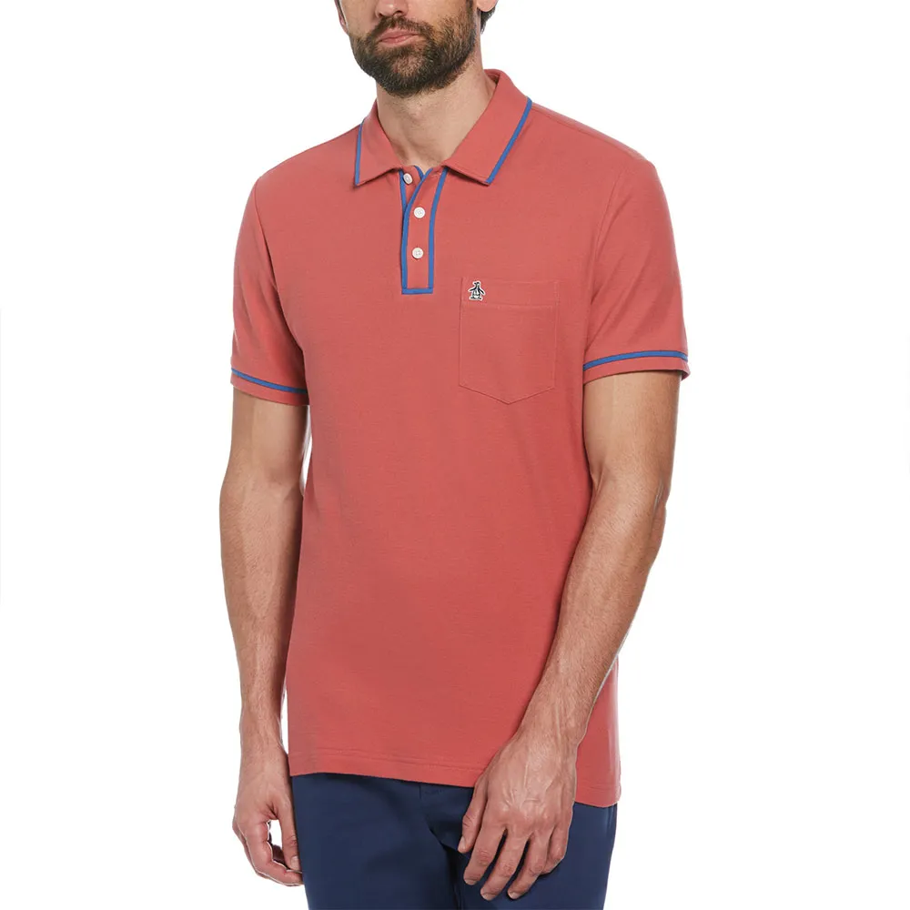 

Поло Original Penguin Earl Organic Pique Sticker Pete, красный