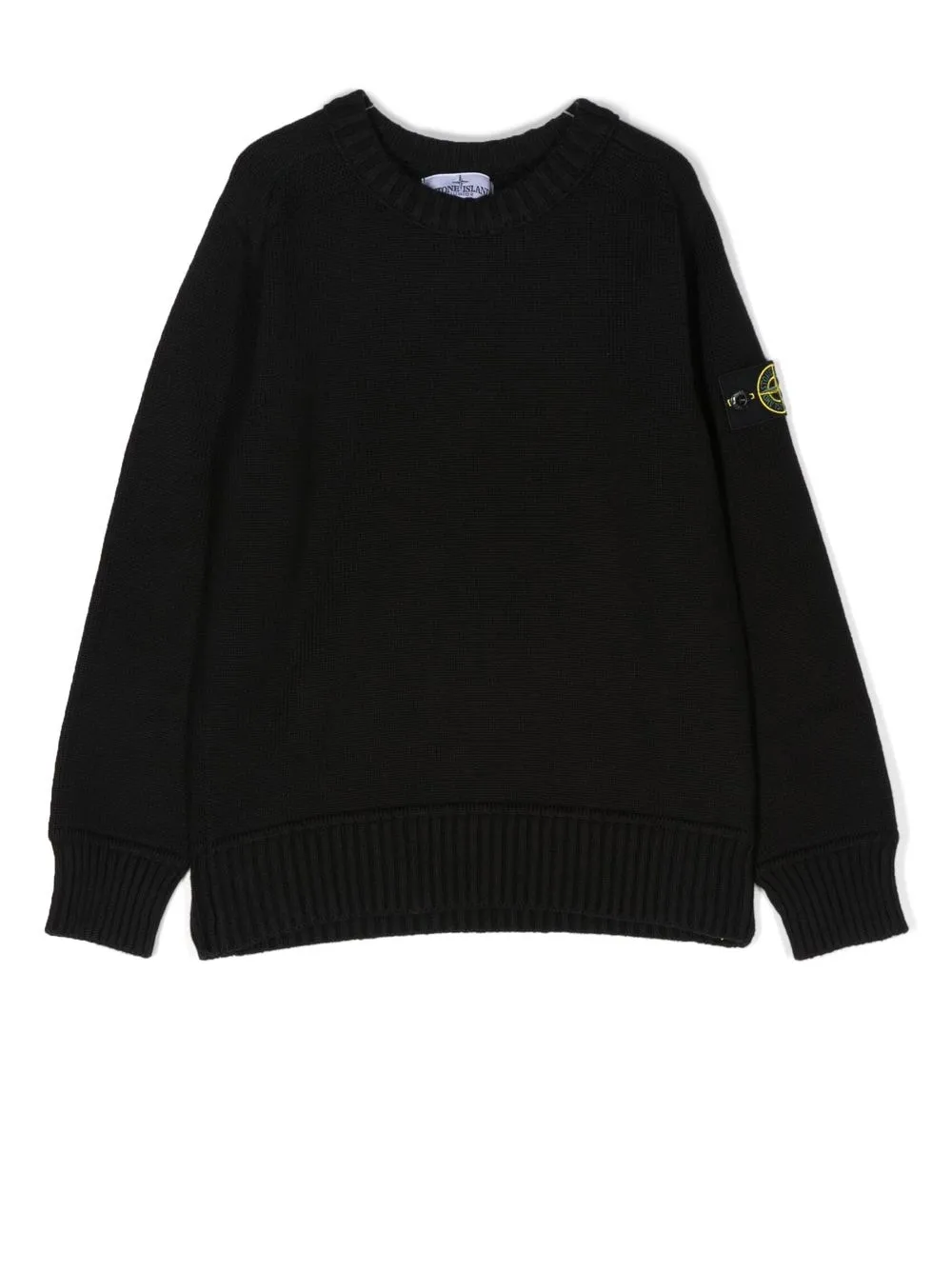 

Джемпер с нашивкой-логотипом Stone Island Junior, черный