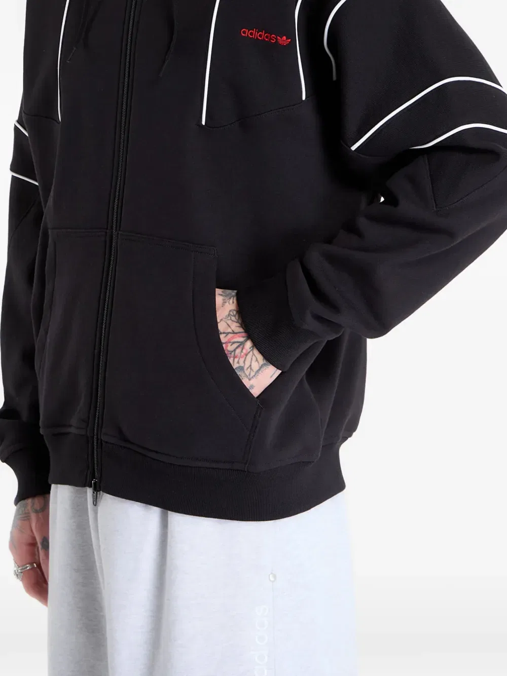 Худи Cutline Adidas, черный — фото 4