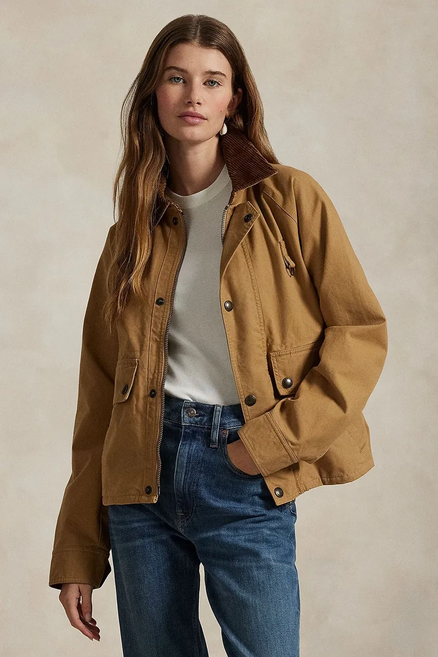 

Хлопковая куртка Polo Ralph Lauren, бежевый