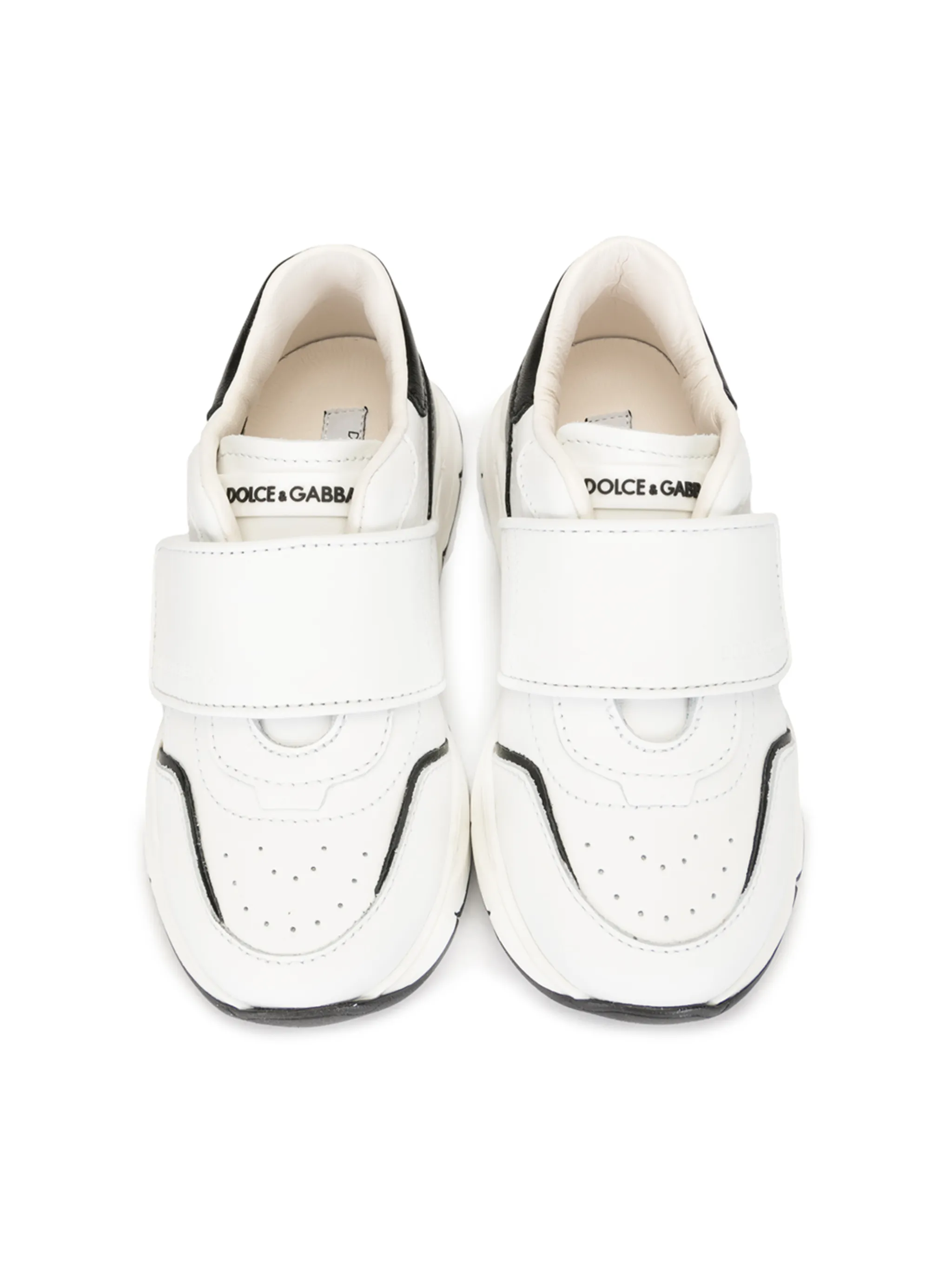 Кроссовки на липучках с вышитым логотипом Dolce & Gabbana Kids, белый — фото 3
