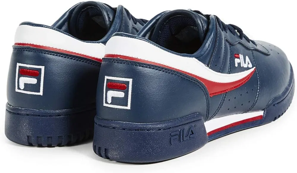 Мужские кроссовки Fila Original Fitness Lineker до щиколотки (тибетский красный/белый/металлический золотой) — фото 4