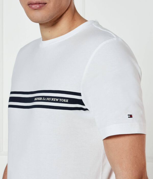Футболка Tommy Hilfiger с контрастной полосой, белый — фото 4