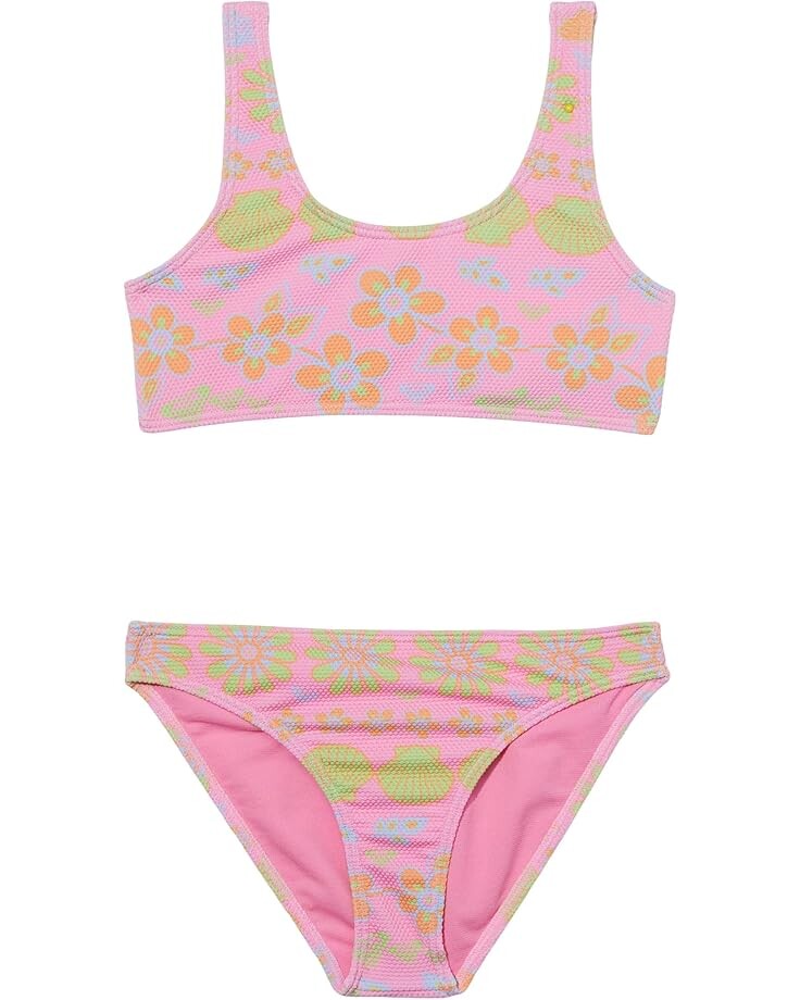 

Купальник Roxy Kids Beach Day Together Bralette Swimsuit Set, цвет Sachet Pink Beachy Bebe