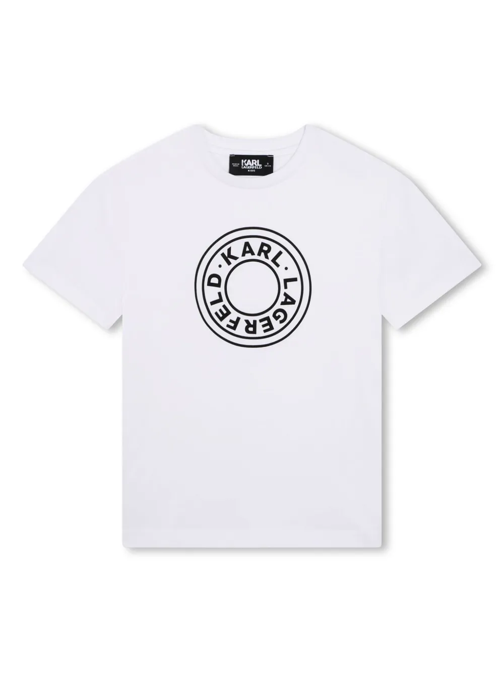 

Футболка с логотипом KARL LAGERFELD KIDS, белый
