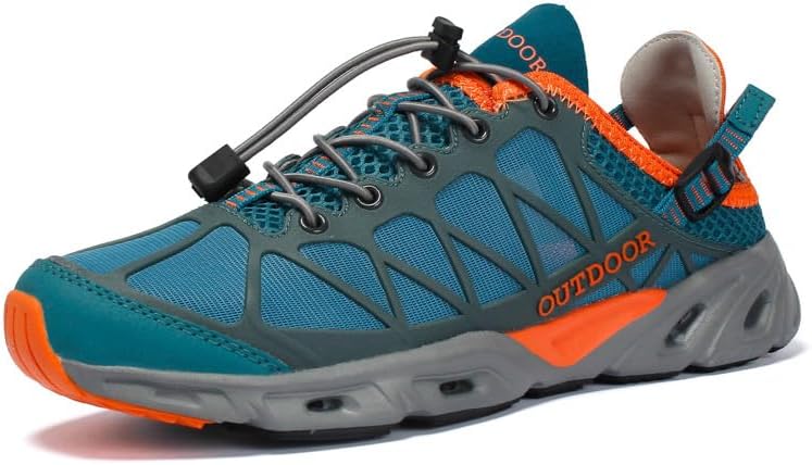 

Мужские водные кроссовки для трекинга, бега и походов, быстросохнущие аква-туфли для рек, пляжей, серфинга, плавания, каякинга и дайвинга, легкие туфли Qacksv, оранжевый