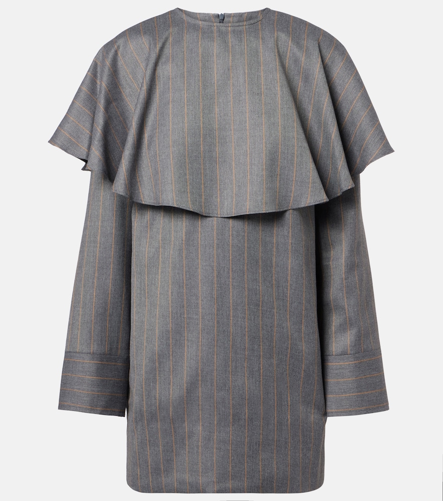 

Мини-платье в полоску Ganni, Pewter