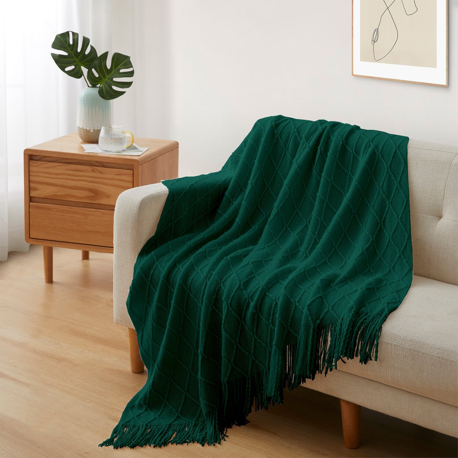 

Плетеное одеяло 50x60 дюймов Peace Nest, цвет Green