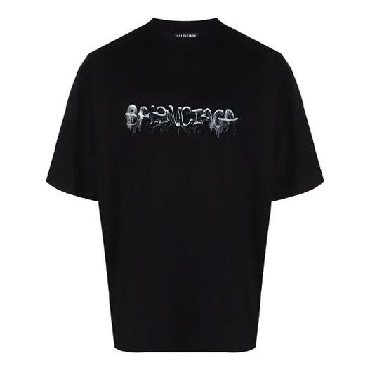 

Футболка Balenciaga Slime Logo T-Shirt Medium-Fit 'Black', черный