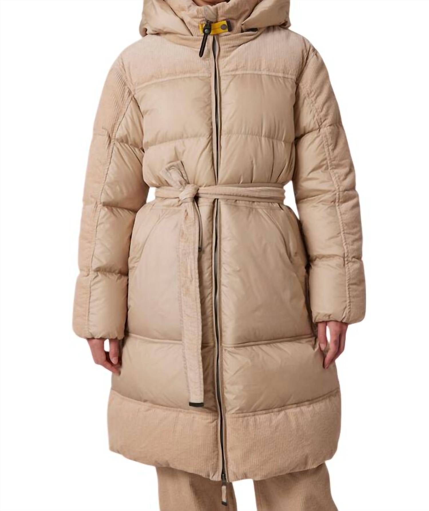 

Женская длинная стеганая куртка Interstellar в цвете Sunkissed PARAJUMPERS
