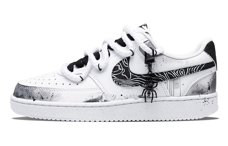 

Кроссовки Nike Court Vision 1 Skateboard Shoes Men Low-Top Black White Gray, черный/белый/серый