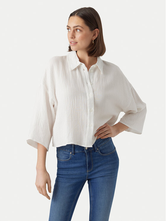 

Рубашка стандартного покроя Natali 10279685 Vero Moda, белый