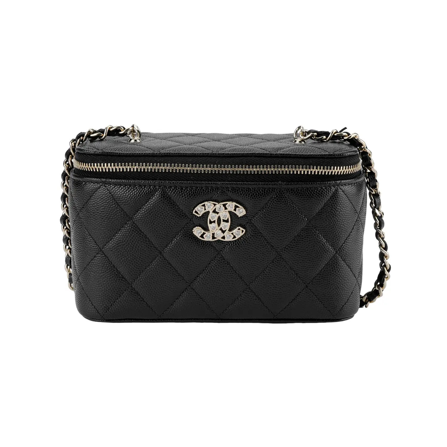 

CHANEL Кожаная сумка через плечо, женская черная Crossbody Bag