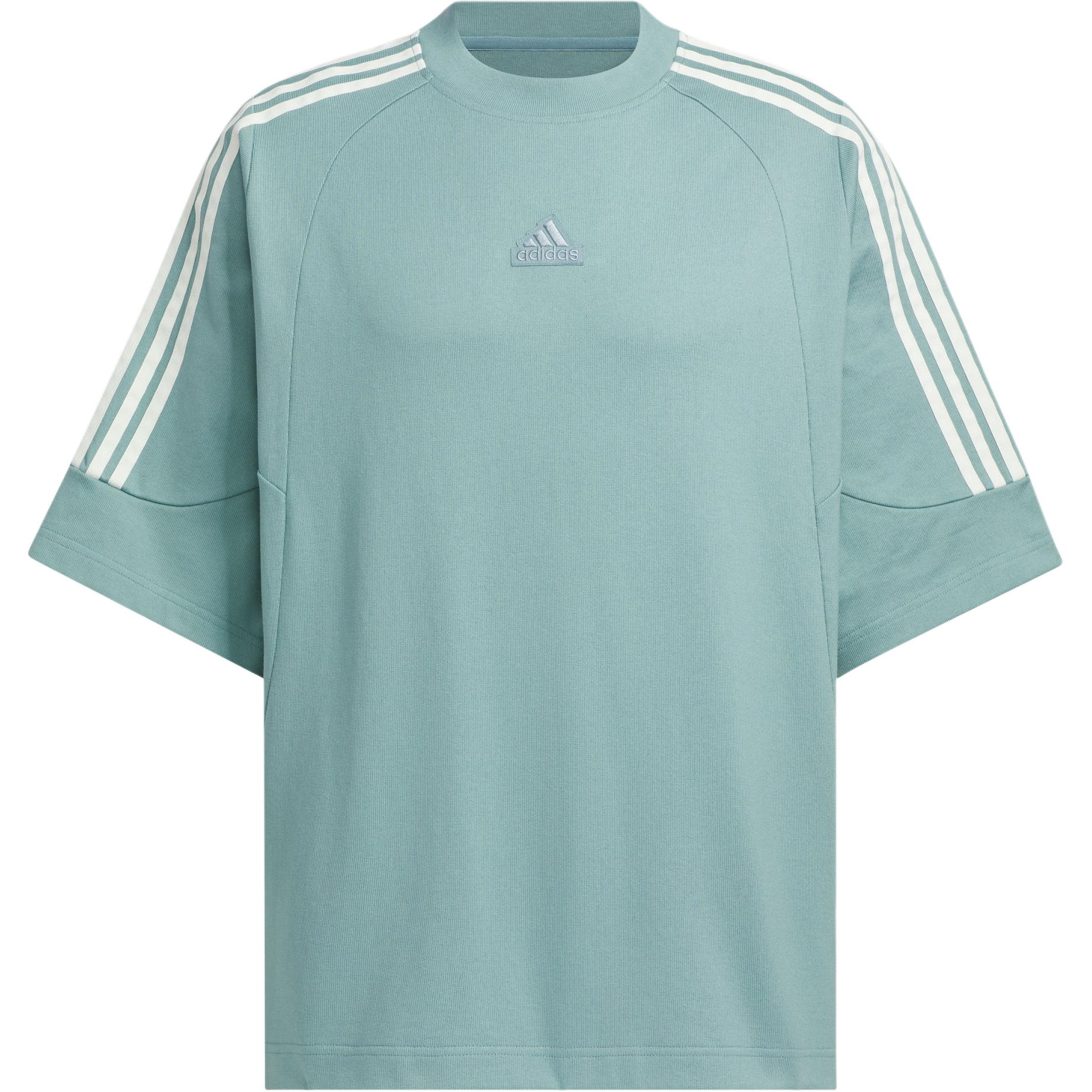 Футболка с логотипом Adidas 'Teal' Азиатский размер, Asphalt Gray — фото 2