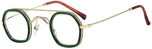 

Солнцезащитные очки в стиле ретро Polygon для женщин, прозрачные линзы с градиентом Ocean, защита от УФ-излучения UV400, солнцезащитные очки в стиле панк для мужчин MTZJH, Green Clear