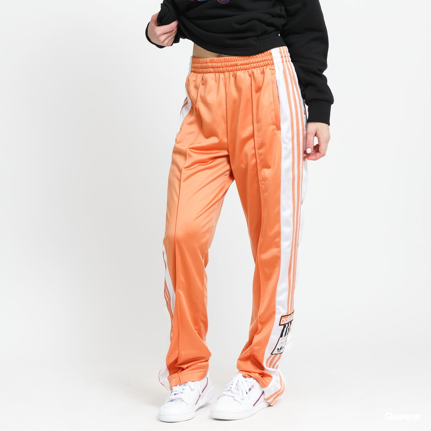 Трикотажные спортивные штаны женские коралловые Adidas Originals — фото 3