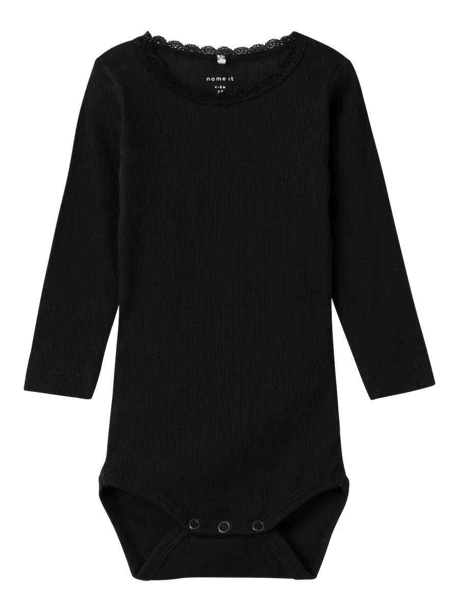 

Name It Боди "NBFKAB LS BODY NOOS", черный