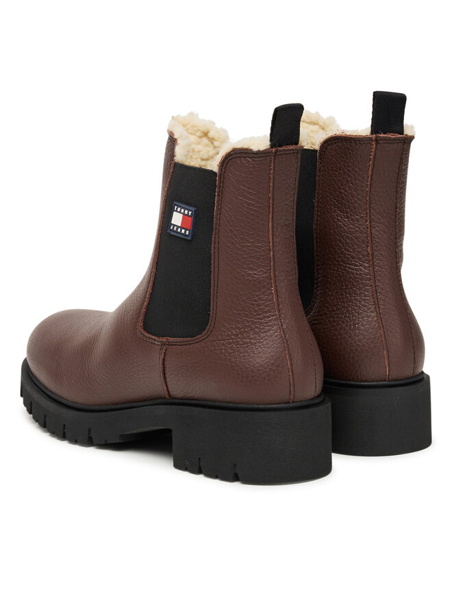 Классические ботильоны Tjw Chelsea Boot Wl EN0EN02826 Tommy Jeans, коричневый — фото 3