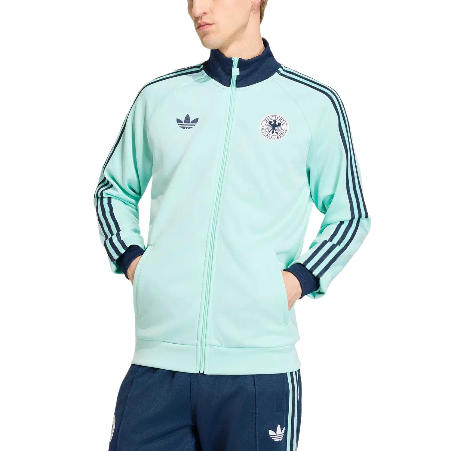 Куртка мужская light shimmery blue, водолазка, умеренная Adidas Originals — фото 3