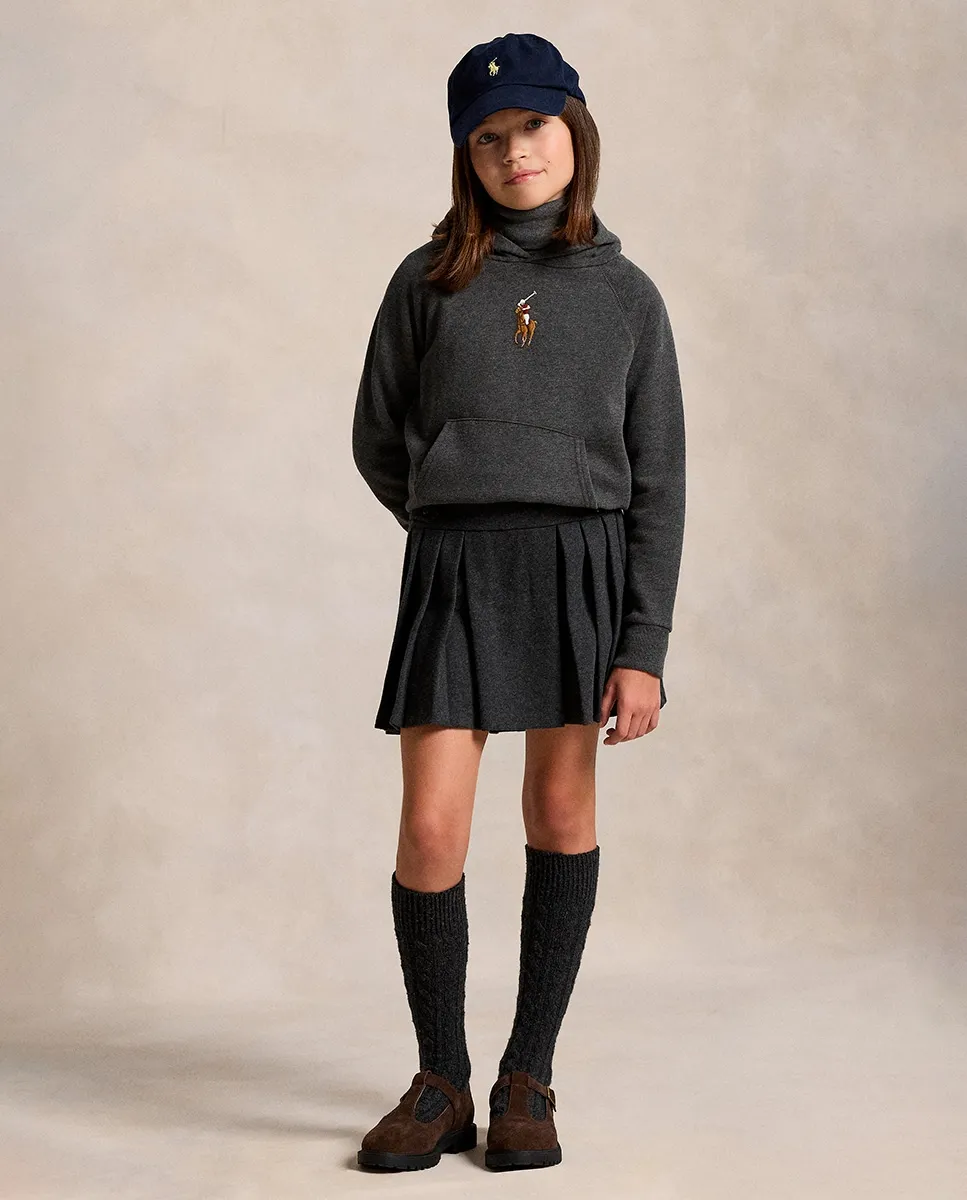 

Плиссированная фланелевая юбка-брюки для девочки Polo Ralph Lauren, темно-серый