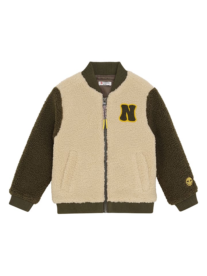 

Флисовая куртка бежево-зеленого цвета Noppies