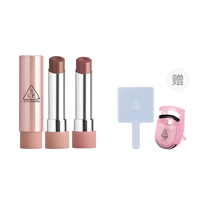 

Тональный блеск для губ глянцевый легко растушевывается Nude помада 2 шт 3CE