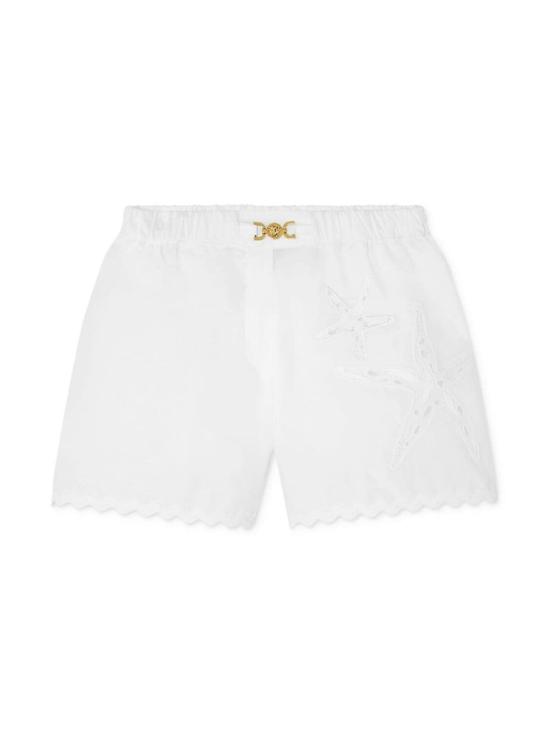 

Versace Kids короткие шорты с вышивкой, белый