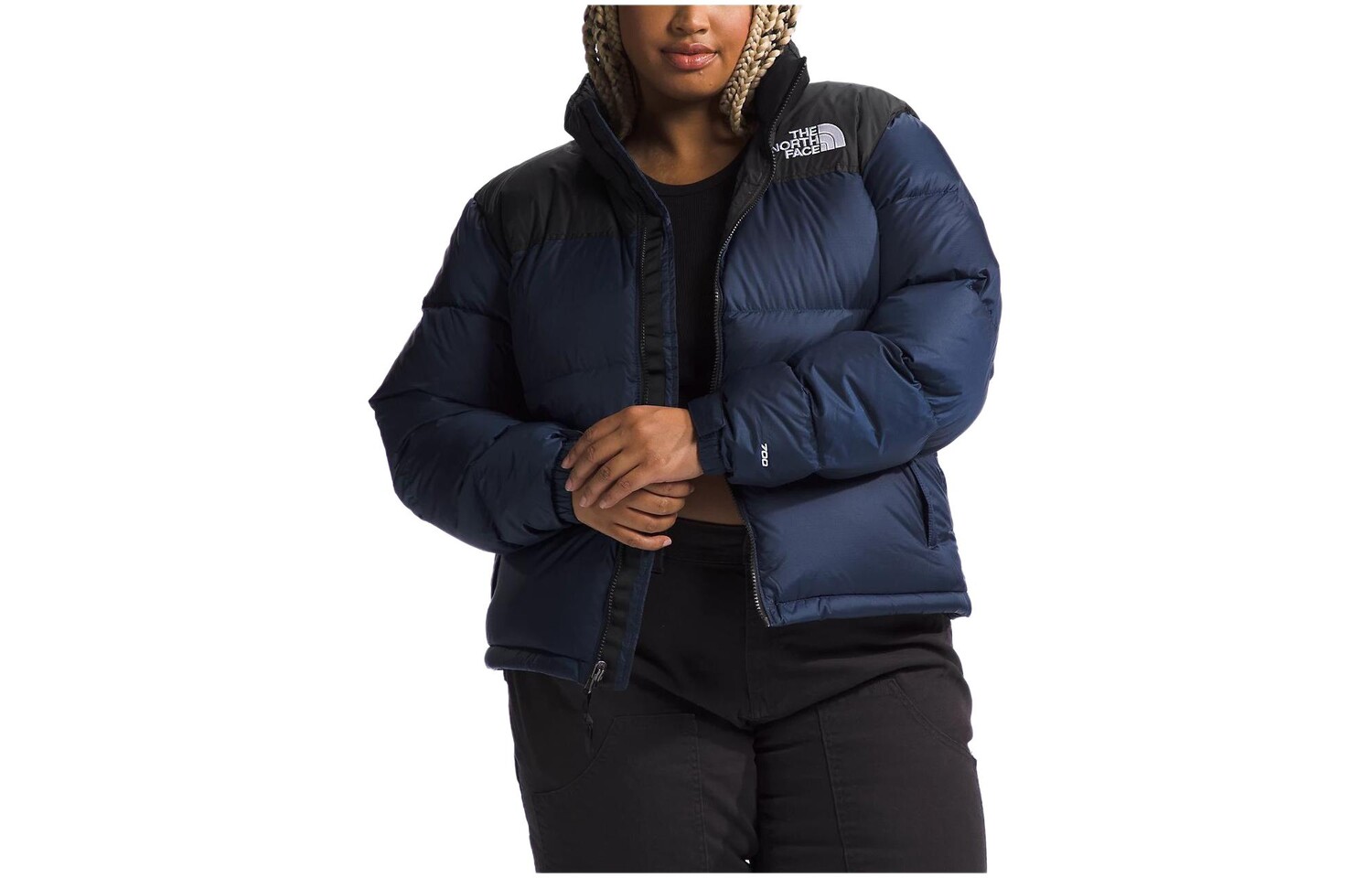

Куртка Nuptse женская темно-синяя The North Face
