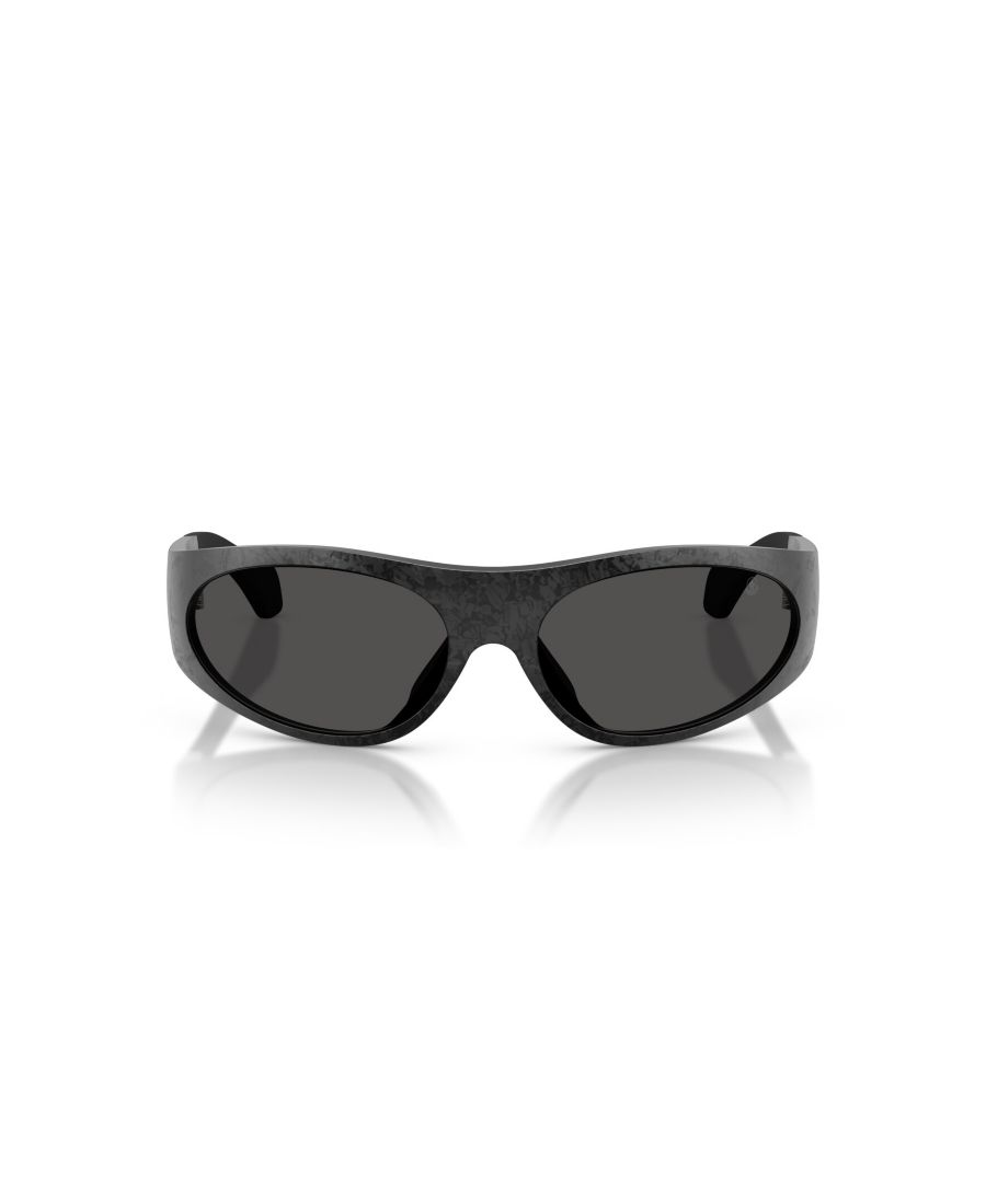 Солнцезащитные очки Inara овальной формы унисекс, ME7001 Moncler, Matte Black Carbon — фото 2
