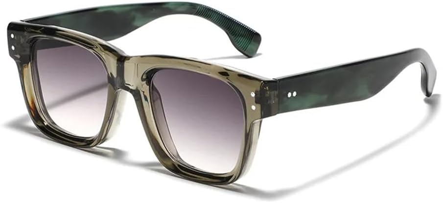 

Классические квадратные солнцезащитные очки для женщин и мужчин, винтажные солнцезащитные очки с заклепками, популярные панк-очки с леопардовым принтом MTZJH, Black Leopard Leg