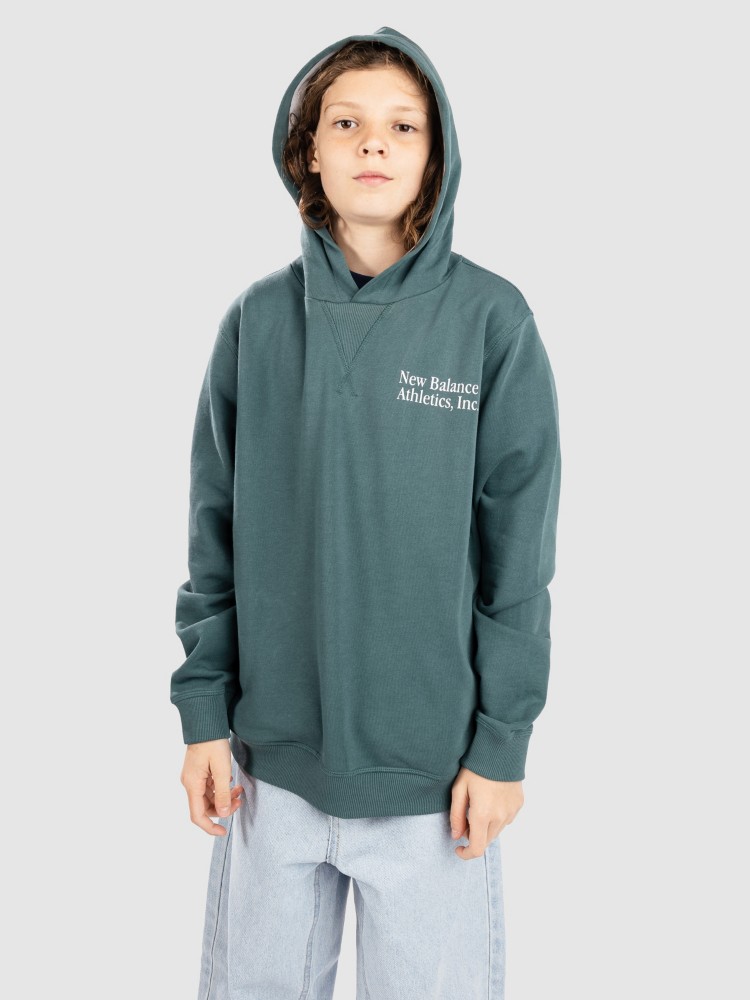 Толстовка New Balance Athletics Runners Arent Nrml Graphic FT Kids Hoodie, new spruce — фото 2