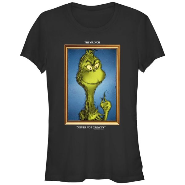 

Детская футболка с принтом Dr Seuss "Никогда не сдавайся" Grinch, черный