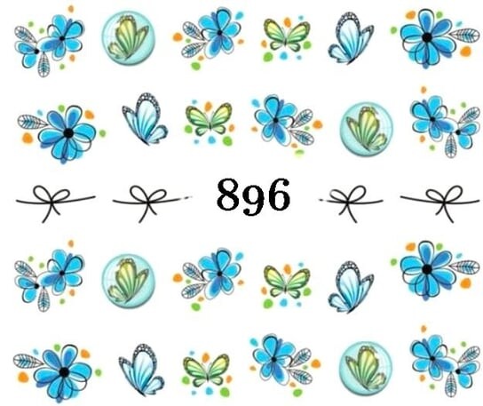 

Водные наклейки для ногтей - №896, Raisin