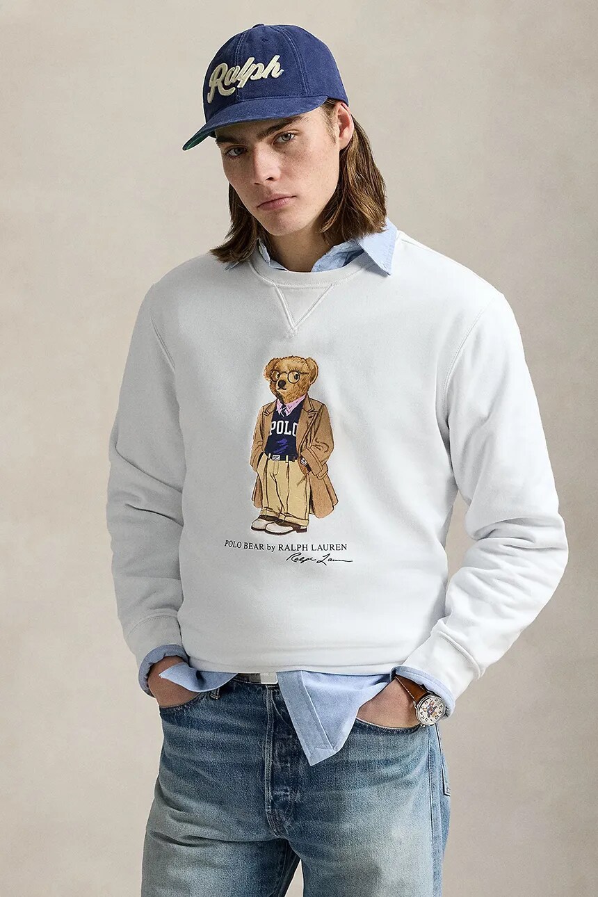 

Толстовка Lscnm4 с длинным рукавом Polo Ralph Lauren, белый