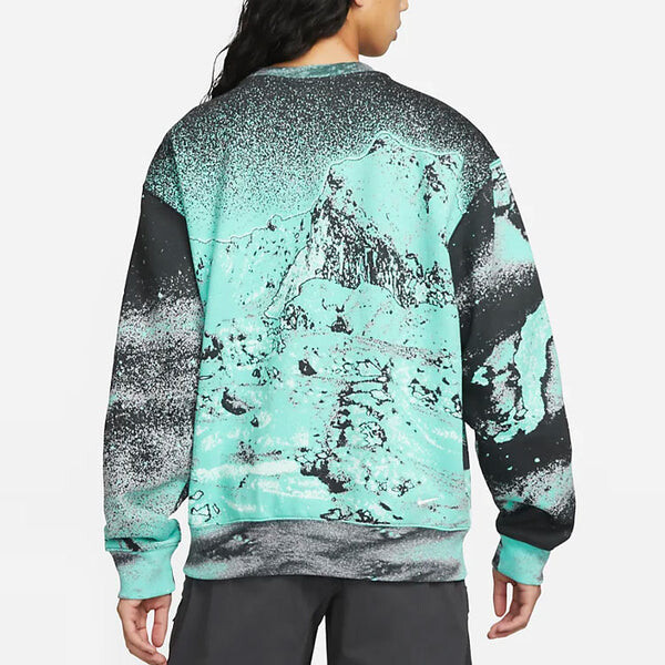 Толстовка Nike ACG Therma-FIT CREW printed top 'Green', зеленый — фото 3