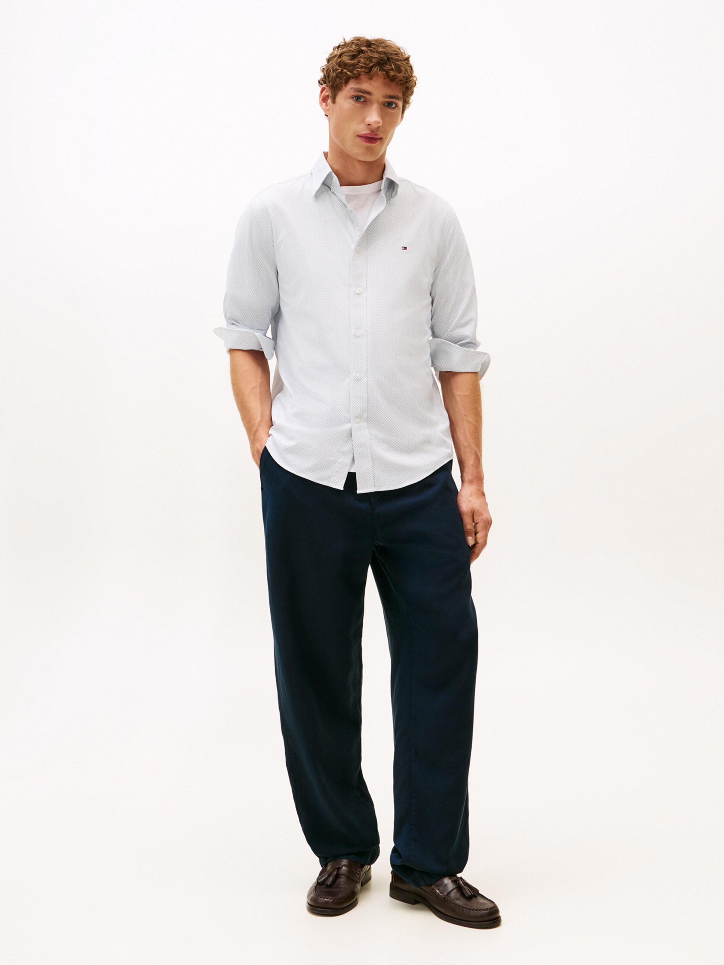 TOMMY HILFIGER Рубашка на пуговицах 'PERFORMANCE' белая, Regular fit — фото 4