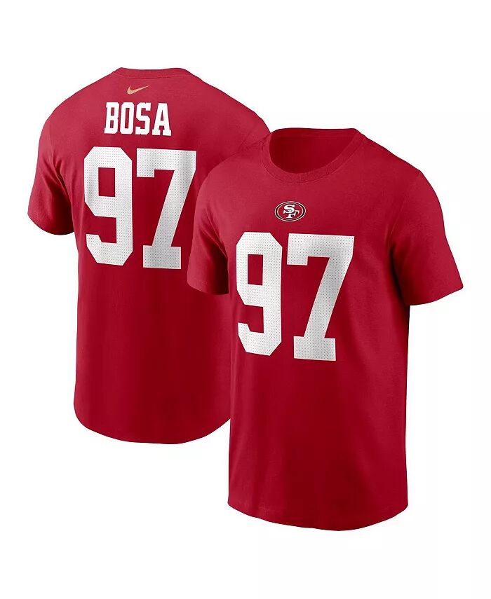 

Мужская футболка Nick Bosa Scarlet San Francisco 49ers с именем и номером игрока Nike