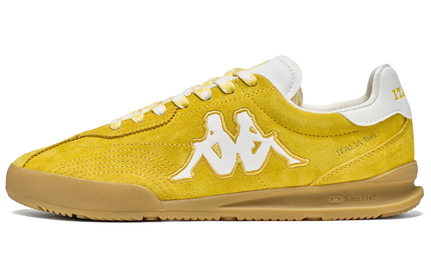 

Kappa Slip Resistant Abrasion Resistant низкие кроссовки для скейтбординга Unisex Yellow White