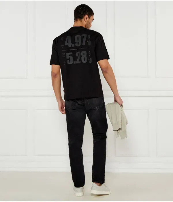 Футболка Te_numbers loose fit Boss Orange, черный — фото 2