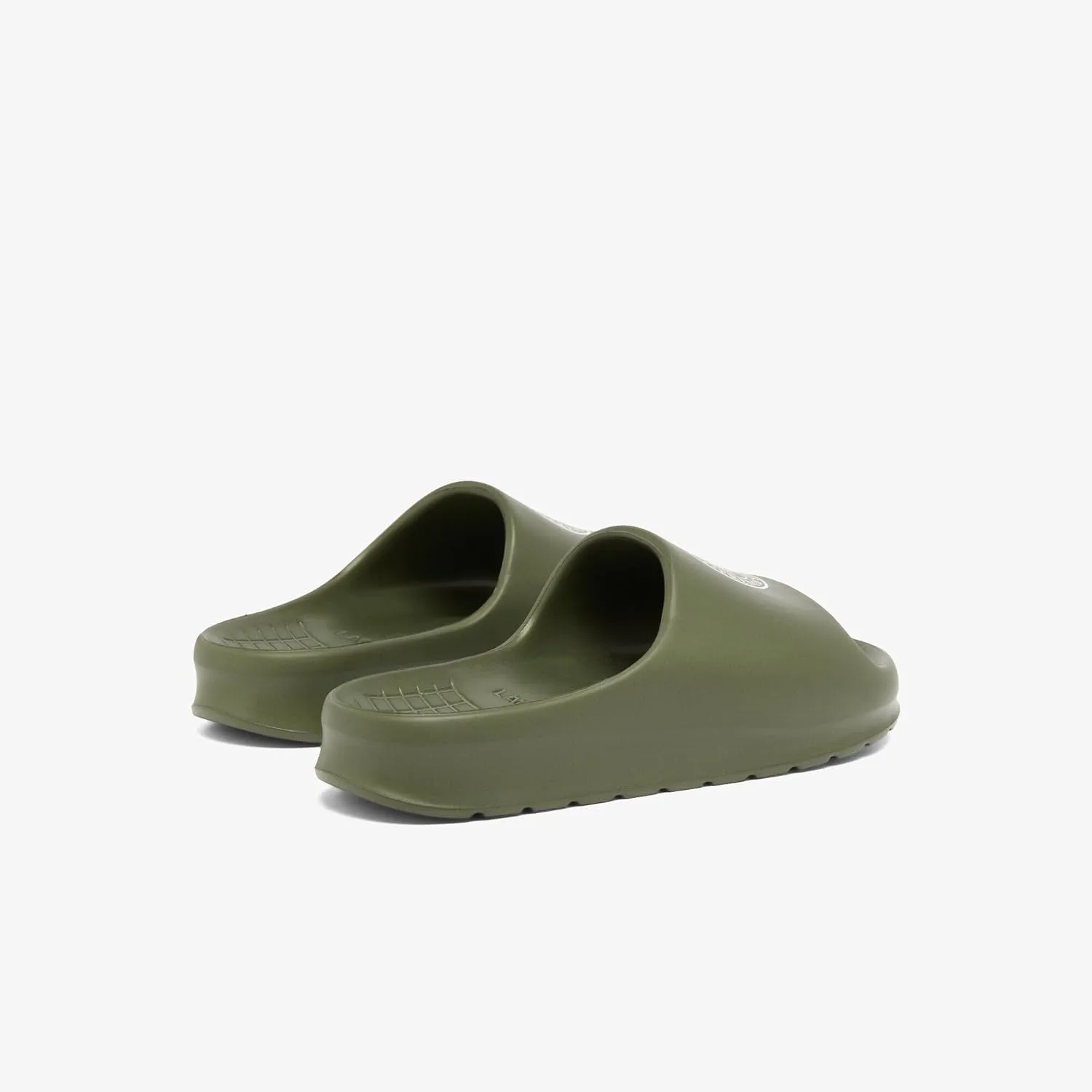 Мужские сандалии Lacoste Serve Slide 2.0, хаки/белый — фото 3