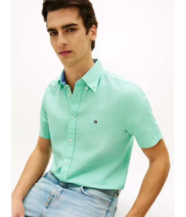 Рубашка regular fit Tommy Hilfiger, морской — фото 4
