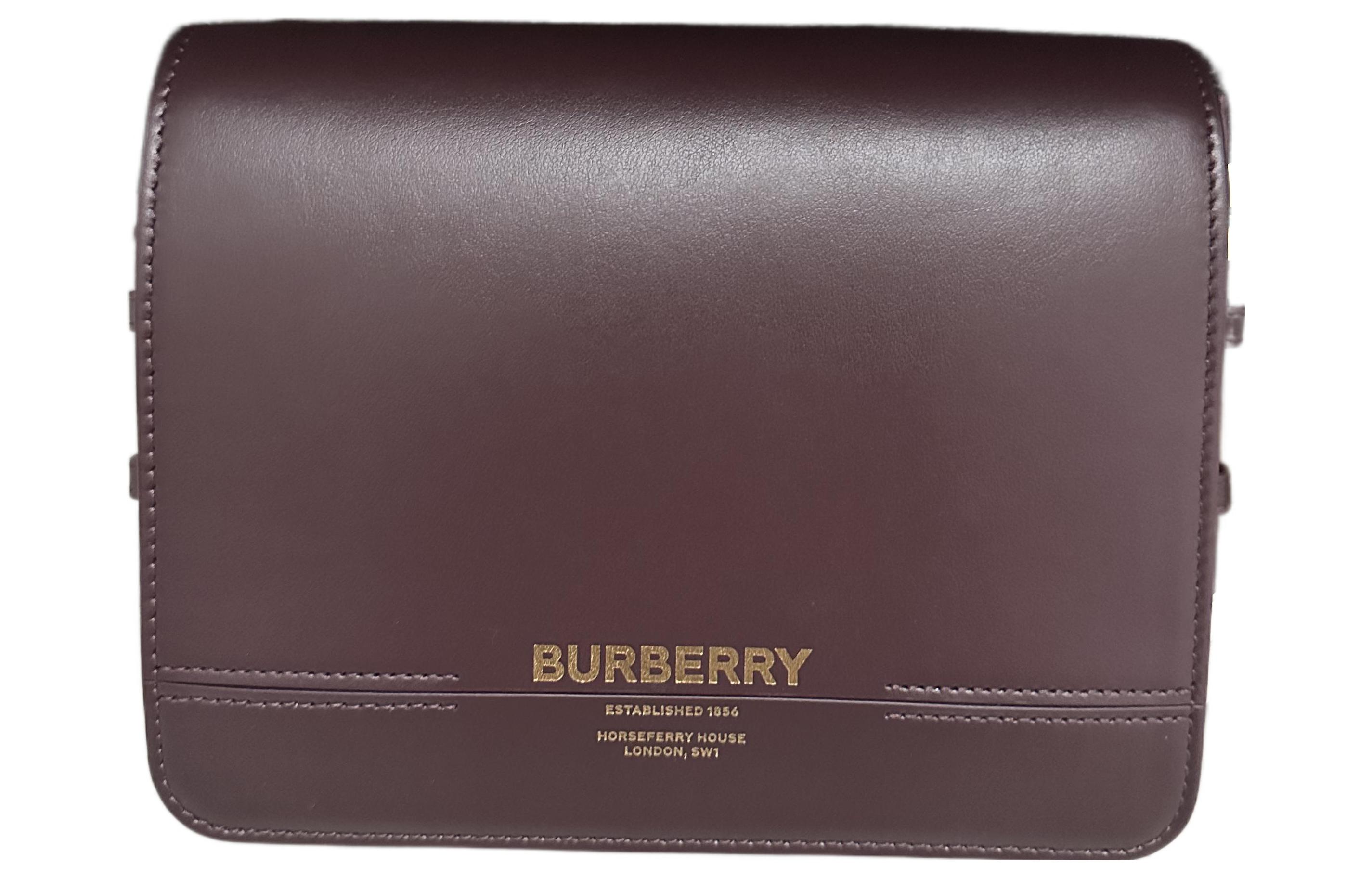 

Burberry Сумка через плечо из телячьей кожи, женская, бордового цвета