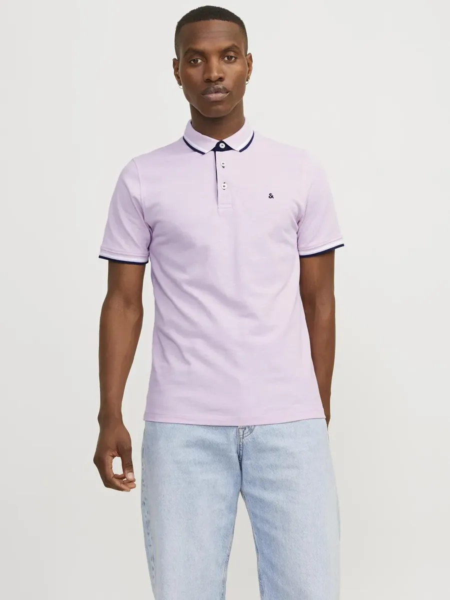 

Рубашка-поло Jack & Jones "JJEPAULOS POLO SS NOOS", розовый