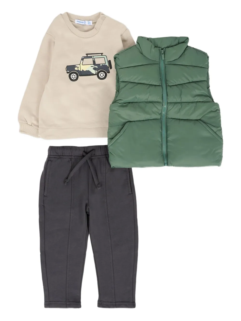 

Костюм из смесового хлопка Mayoral, нейтральный