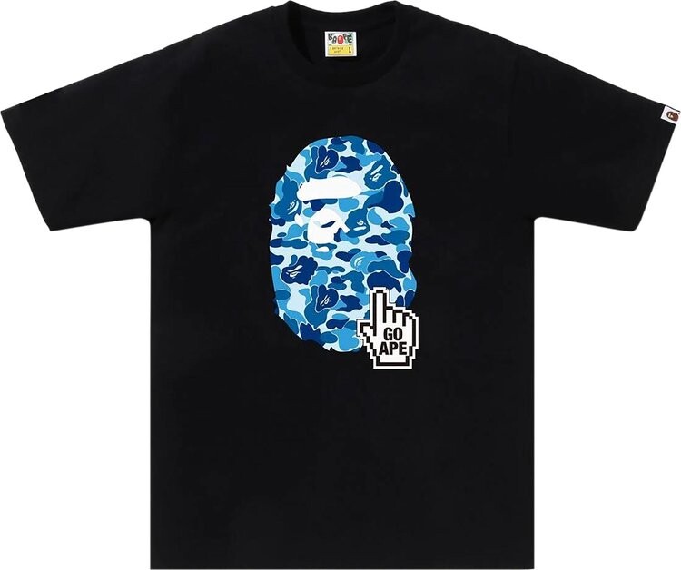 

Футболка BAPE ABC Camo (Online Exclusive) 'Black/Blue', черный