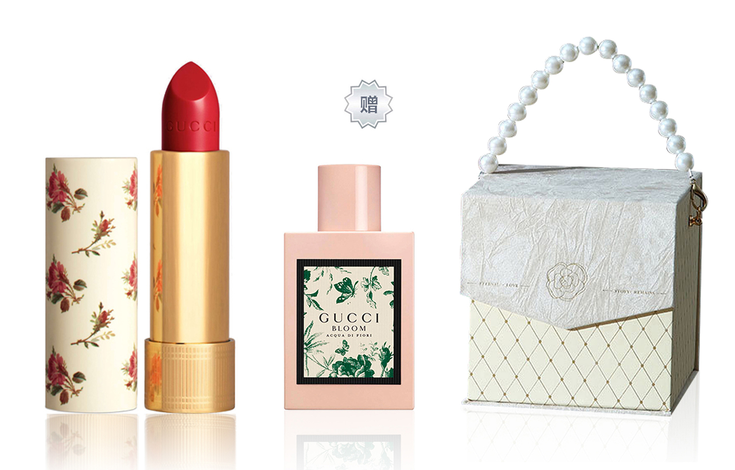 GUCCI Набор макияжа chanel inspired box с натуральным матовым финишем помада+пробник духов, подарок на день учителя — фото 3