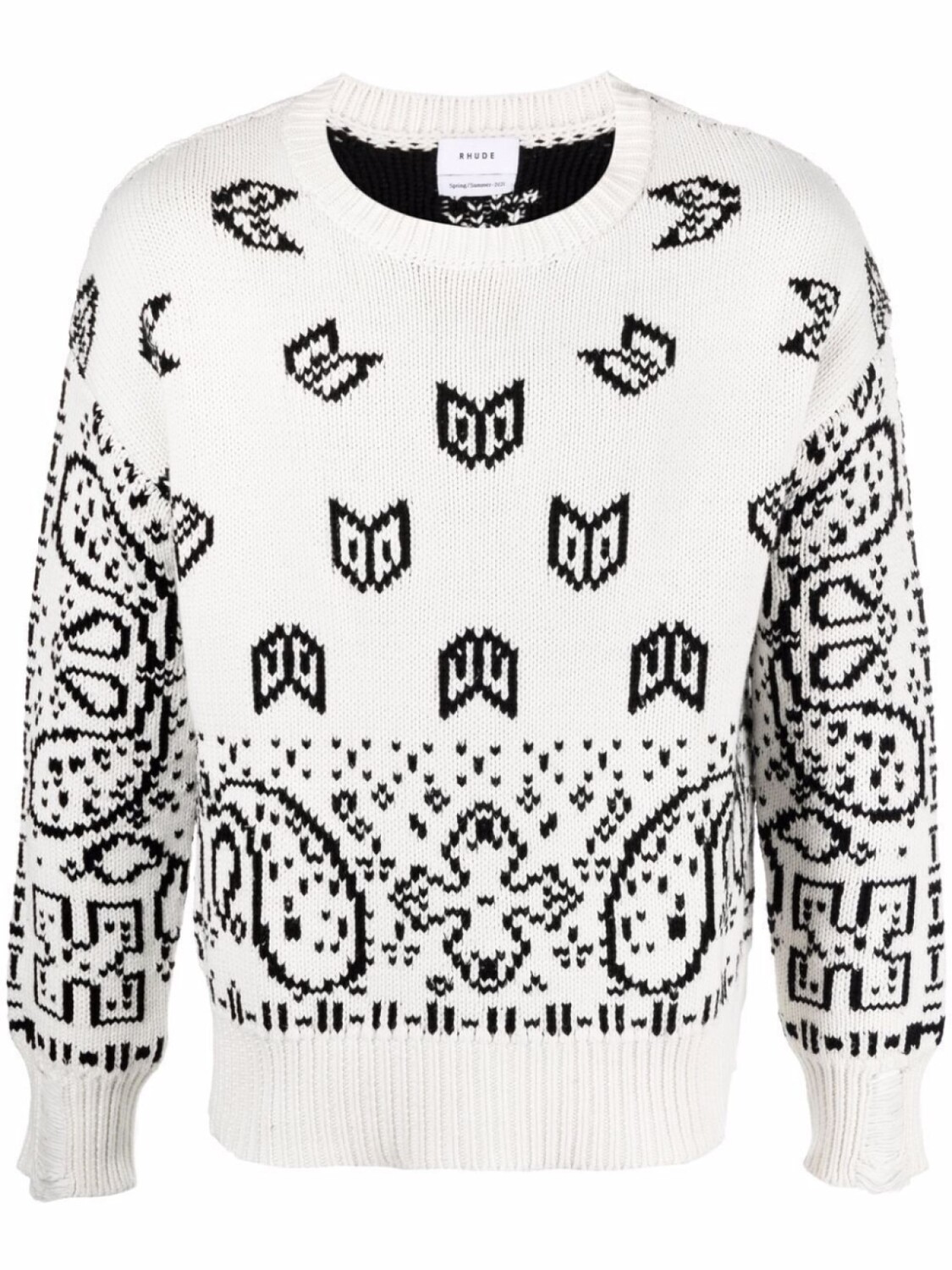 

RHUDE джемпер с принтом пейсли, белый