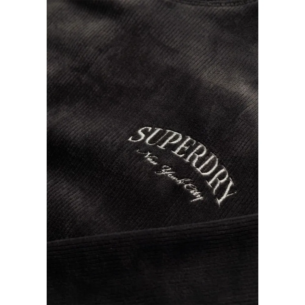 Худи Superdry Country Club Velour Relax, черный — фото 4