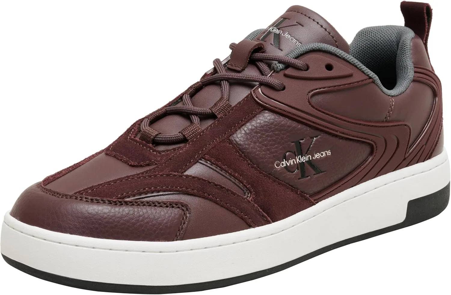 Кроссовки Calvin Klein Herren Cupsole Basket Hybrid Schuhe, Red Bitter Chocolate White
